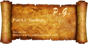 Parti Gedeon névjegykártya
